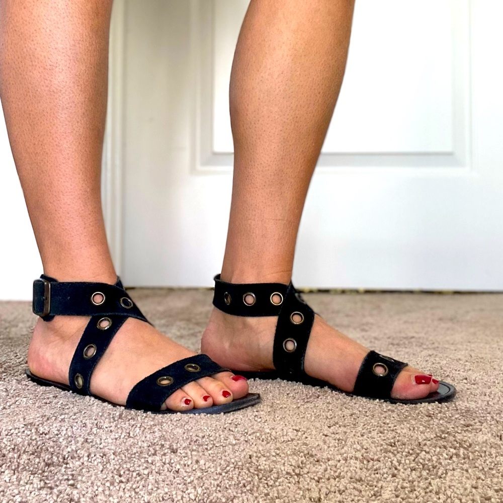 Zimmermann Black Suede Sandals, Size 38